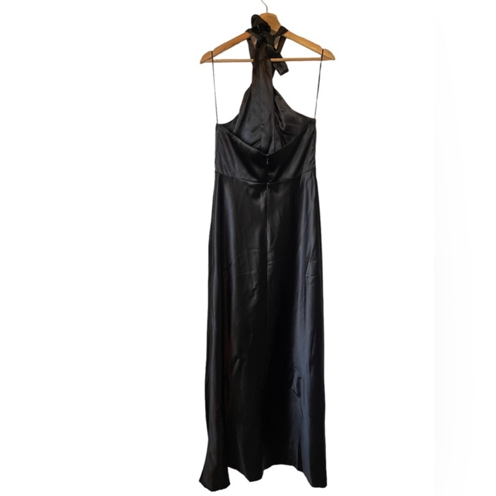 Birdy Grey Black Halter Backless Gown